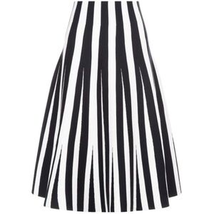 Alexander Wang Stripe Knit Flare Skirt Blue White Skirt Sz L